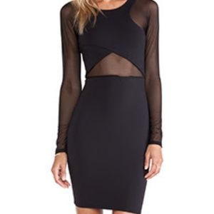 Donna Mizani bodycon mesh cutout minidress size XS